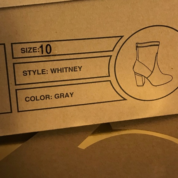 Grey clear heeled ankle boots Size 10 - Picture 6 of 6